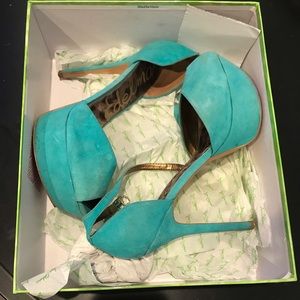 Sam Edelman “Marina” Pump, Turquoise Blue, 8.5M